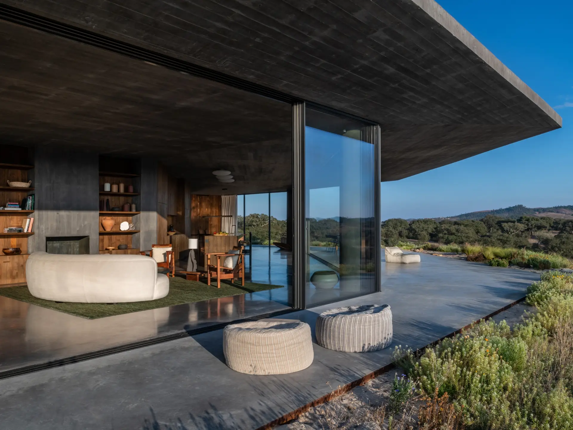 exterior and interior in modern alentejo home